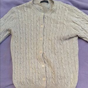 Brandy Melville Women's Gray Cable Knit Sweater